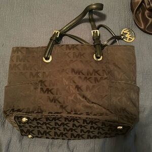 3 compartment black MK bag